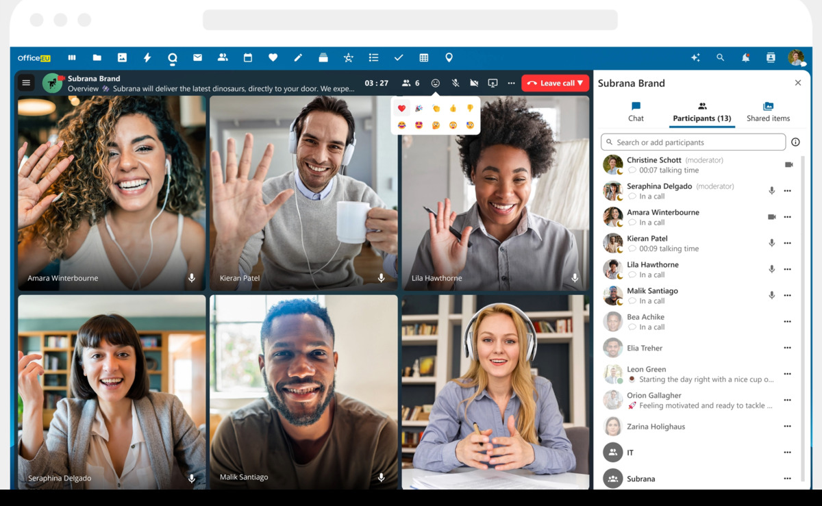 Euro-Office EU Talk – Videokonferenzen in der europäischen Office-Suite für Nextcloud, DSGVO-konform ohne US-Cloud