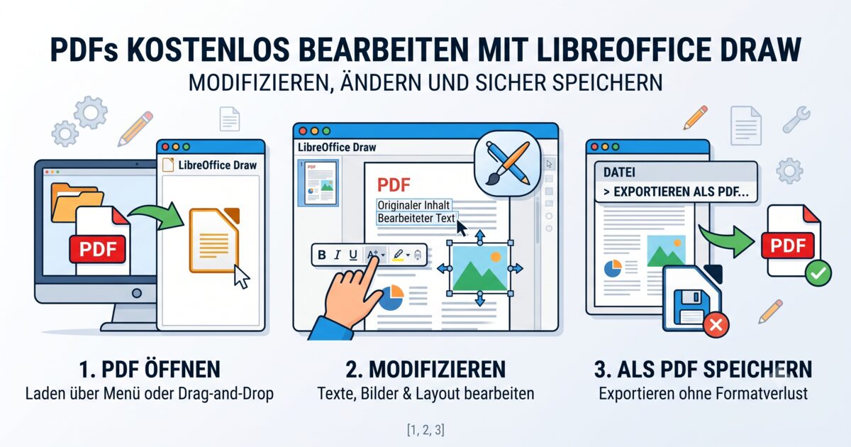 PDFs kostenlos bearbeiten: LibreOffice Draw statt teurer Software für Kärntner KMU