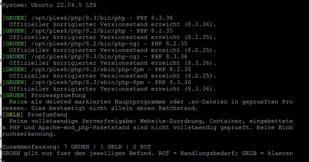 PHP-Sicherheitslücke prüfen Kärnten: Audit-Skript für CVE-2026-109618 und -109619